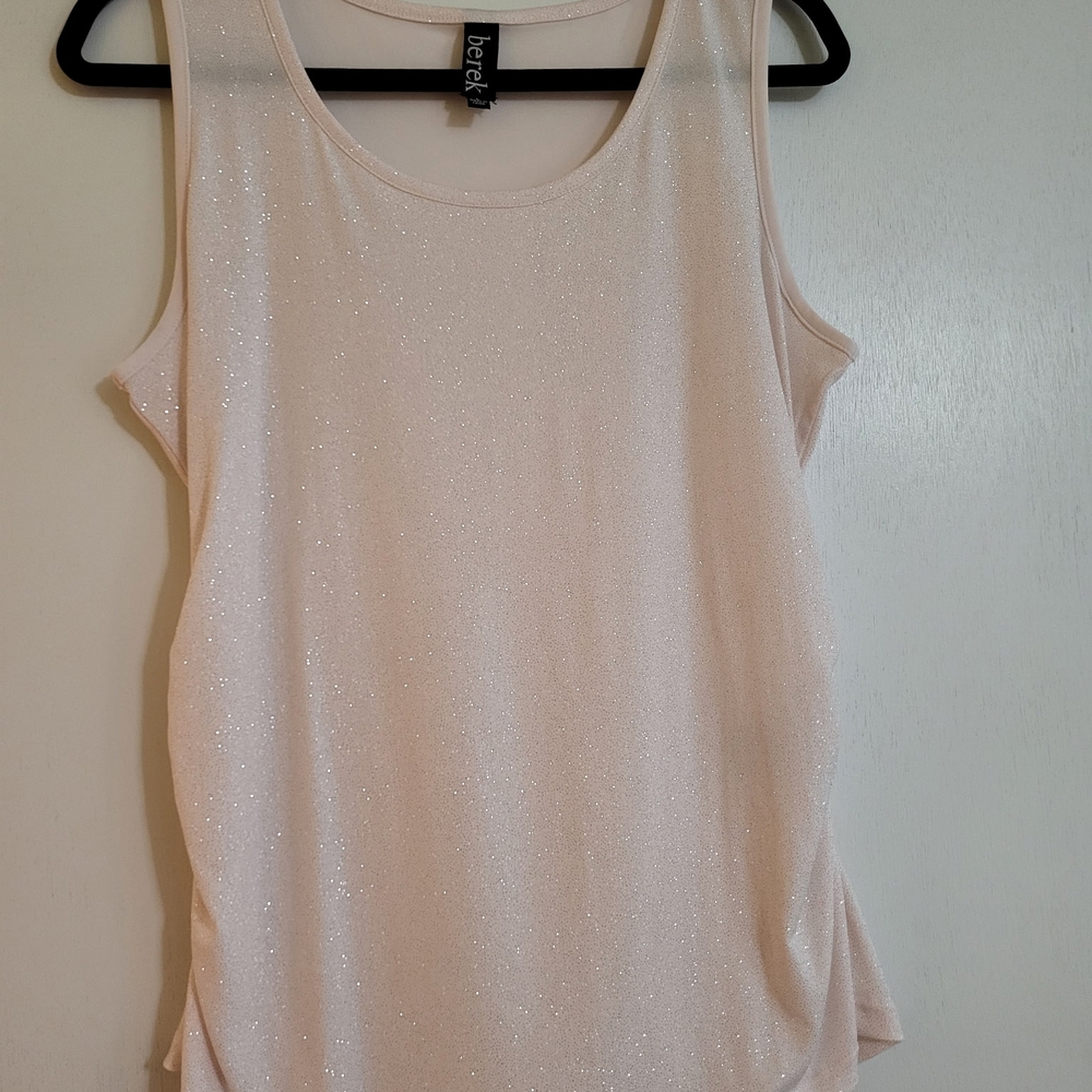Berek Pale Pink Sparkly Tank Top